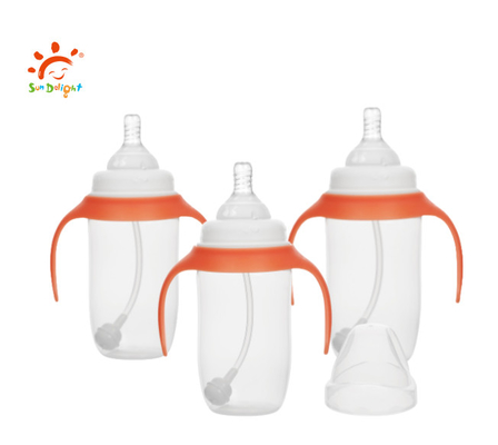 12 oz/330 ml bottiglia per l'alimentazione del bambino di qualità alimentare PP e silicone, senza BPA e certificato ISO9001