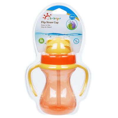 Il doppio bambino libero delle maniglie BPA 6oz 190ml ha pesato Straw Cup