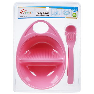 Ciotola LIBERA del bambino del polipropilene BPA del PVC con il cucchiaio