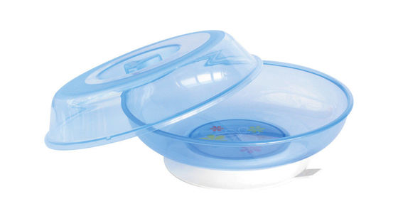 BPA LIBERO con il piatto di plastica del bambino della ventosa e della copertura