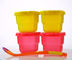 stoccaggio di plastica ermetico libero degli alimenti per bambini di 2pcs BPA con il cucchiaio