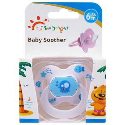 Bambino blu rosa resistente Soother del silicone della tettarella dell'ABS dello strappo