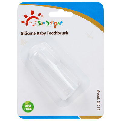 Spazzola infantile di Teether del bambino dello spazzolino da denti del silicone del dito del bambino