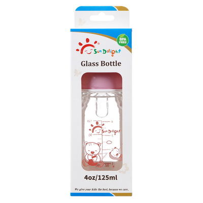 biberon standard del bambino del vetro borosilicato del collo di 125ml 4oz