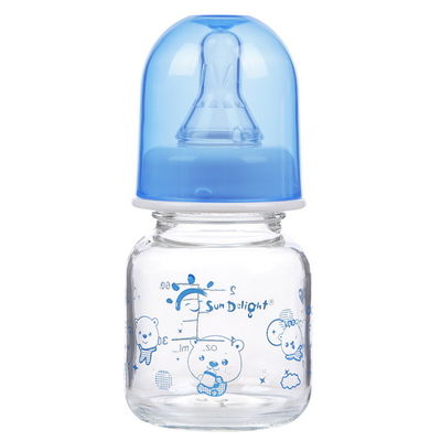 biberon di vetro del bambino del silicone liquido di 110-150℃ 60ml 2oz