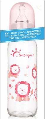 Biberon di vetro standard termoresistenti del bambino del collo 9oz 250ml