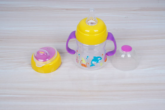 2 di 1 mesi libero di aspirazione BPA del capezzolo 6 tazza di Sippy del bambino da 6 once