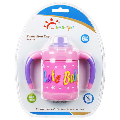 6 mesi non rovesciano la tazza bevente 6oz 160ml del bambino libero di BPA