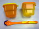 stoccaggio di plastica ermetico libero degli alimenti per bambini di 2pcs BPA con il cucchiaio
