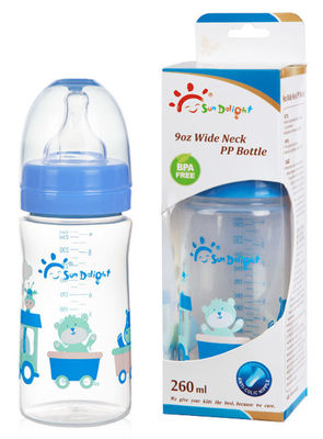 ampio biberon del bambino dell'arco pp del collo di 9oz 260ml